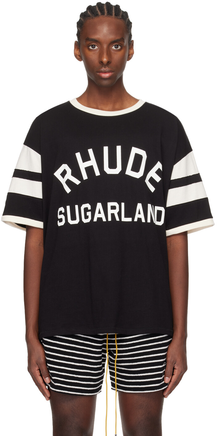 

Черная футболка с надписью «Шугарленд» Rhude, цвет Black