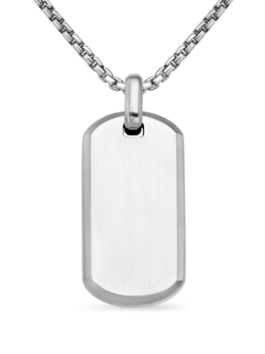 

Ожерелье с шевронной биркой David Yurman, серебряный