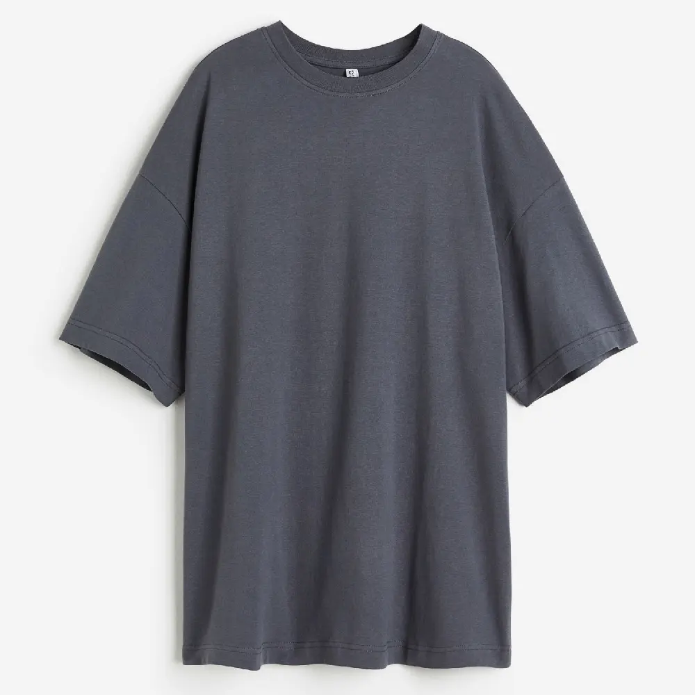 

Футболка H&M Oversized, темно-серый