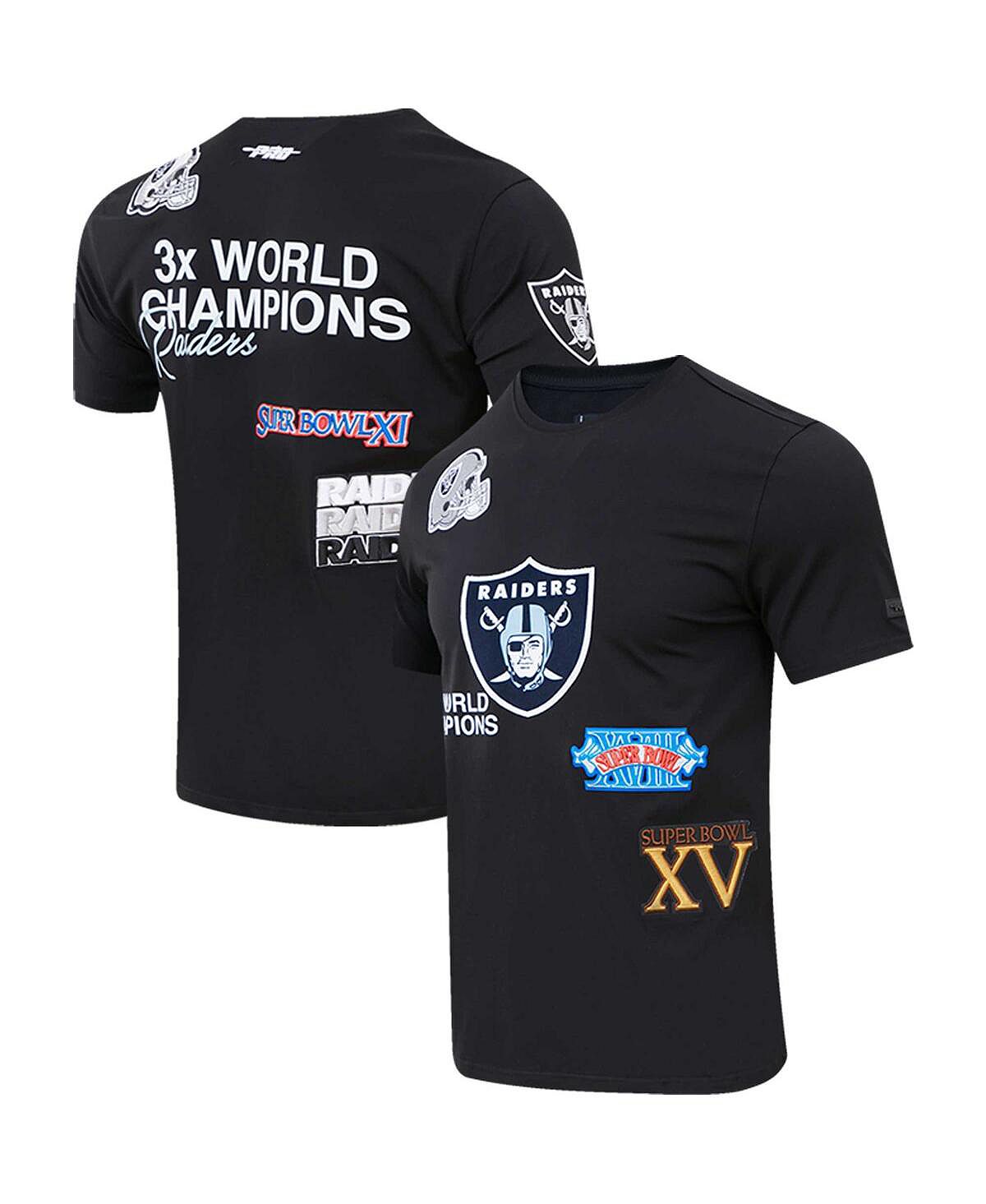 Мужская черная футболка чемпионата las vegas raiders championship Pro Standard, черный мужская черная футболка las vegas raiders hometown collection pro standard черный