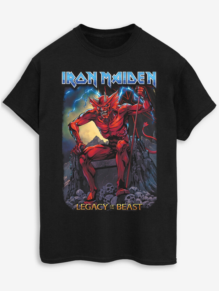 

Черная футболка с принтом для взрослых NW2 Iron Maiden Devil George., черный