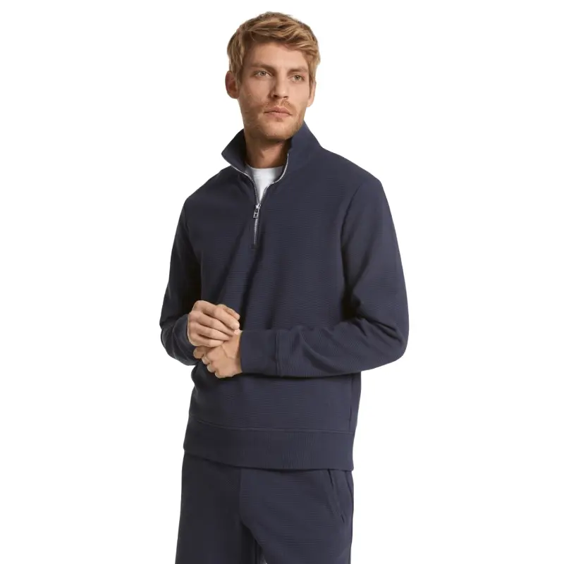 

Свитер Michael Kors Cotton Blend Half-Zip, темно-синий