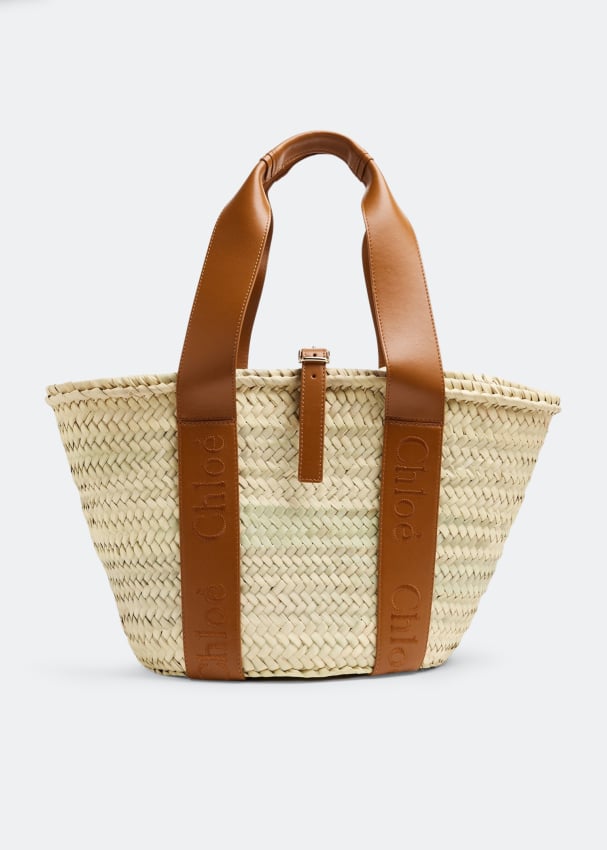 Сумка-тоут CHLOÉ Chloé Sense medium basket bag, коричневый