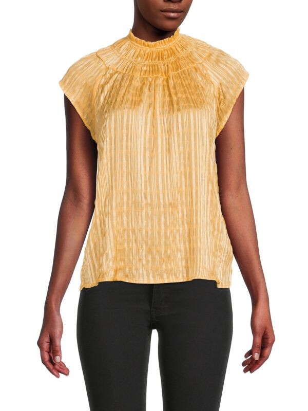 

Присборенный топ с высоким воротом NANETTE nanette lepore Summer gold