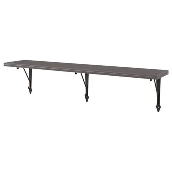 

Полка навесная Ikea Bergshult/Krokshult, 120x30 см, темно-серый/антрацит
