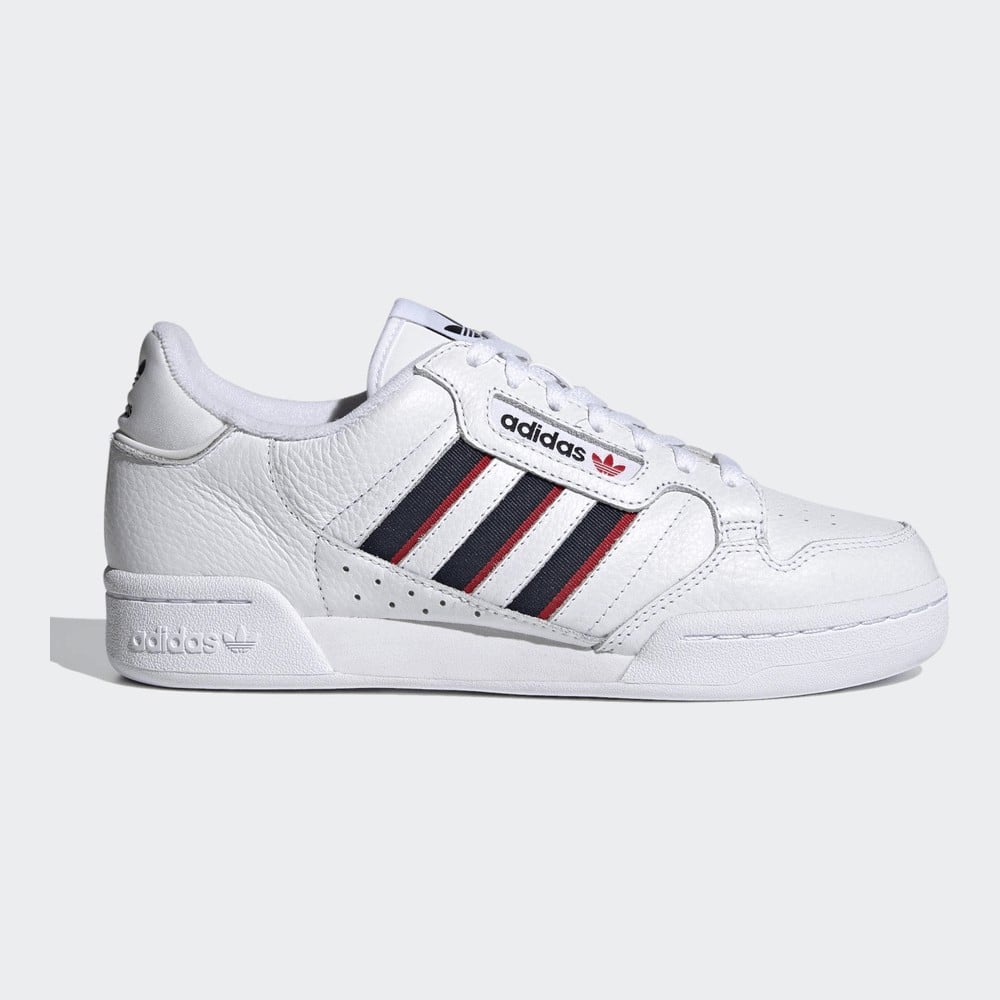 Adidas Originals Continental 80 Stripes Unisex footwear white collegiate navy vivid red CDEK.Shopping