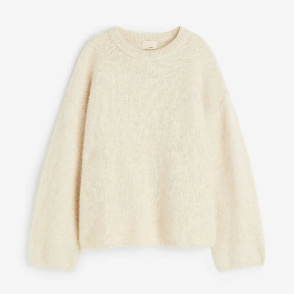 

Свитер H&M Oversized Mohair-blend, кремовый