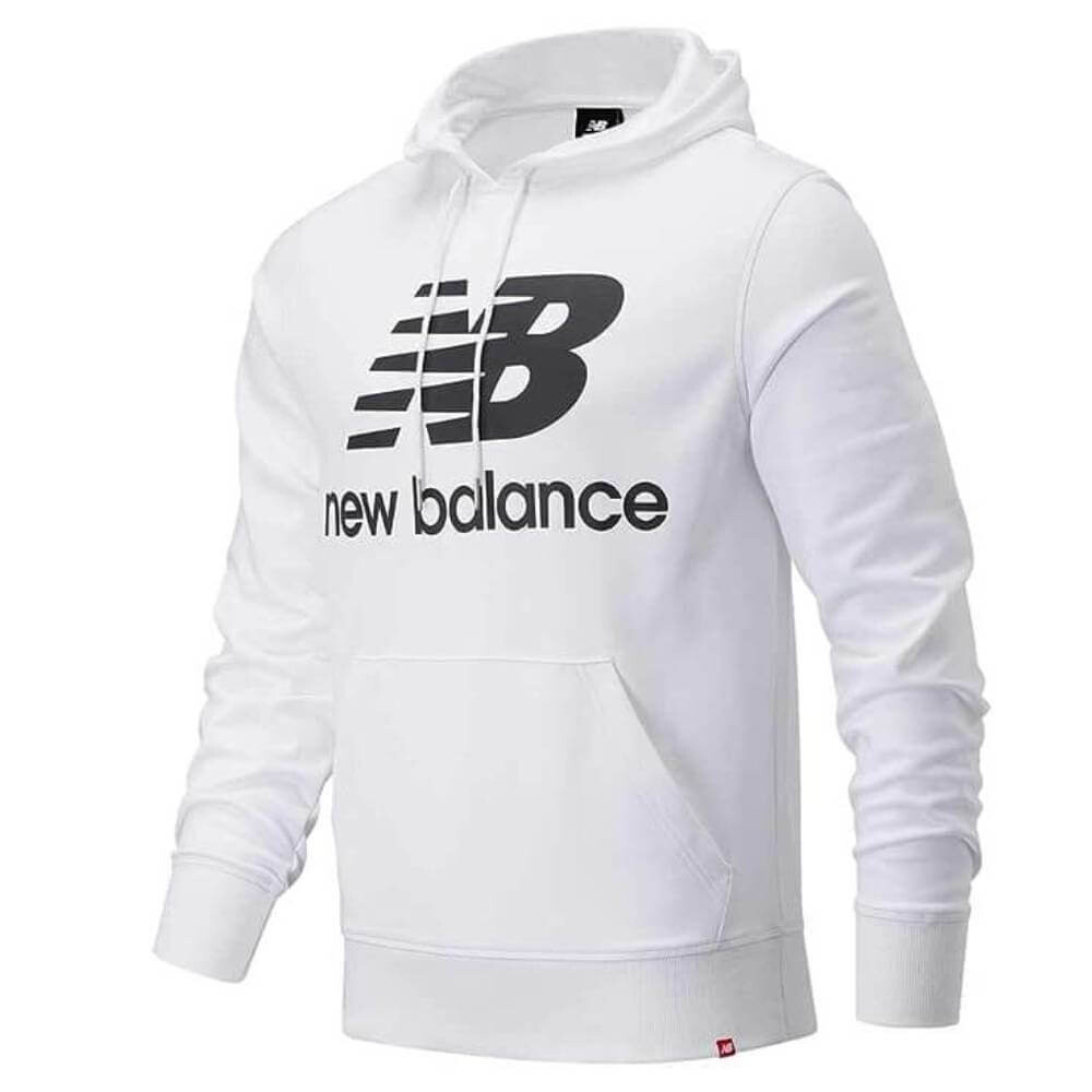 

Толстовка с капюшоном New Balance Essentials Stacked Logo, белый