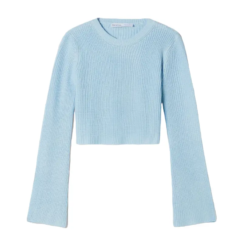 

Свитер Bershka Round Neck, голубой