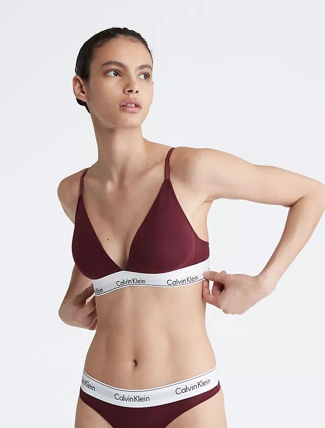 

Бюстгальтер Calvin Klein Modern Cotton Lightly Lined Triangle, темно-красный