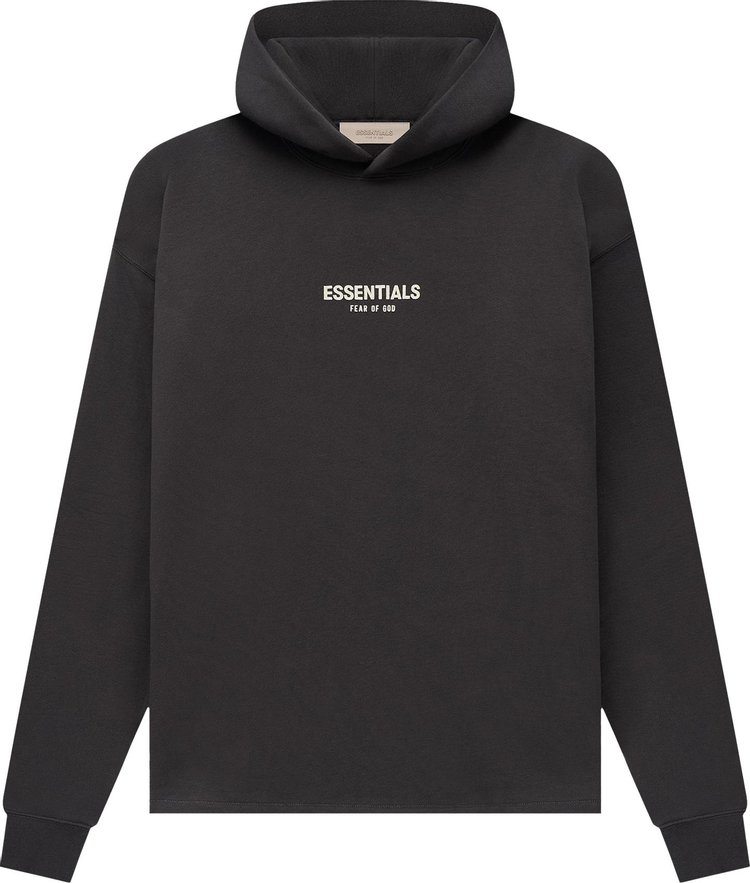 Худи Fear of God Essentials Relaxed Hoodie 'Iron', черный - фото