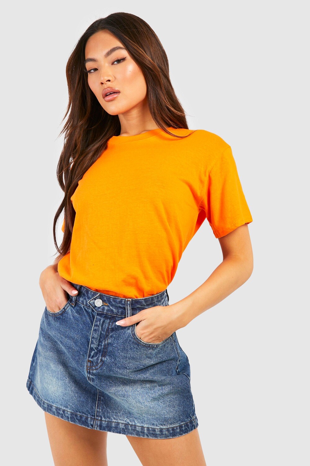 

Базовая футболка бойфренда оверсайз Boohoo, оранжевый