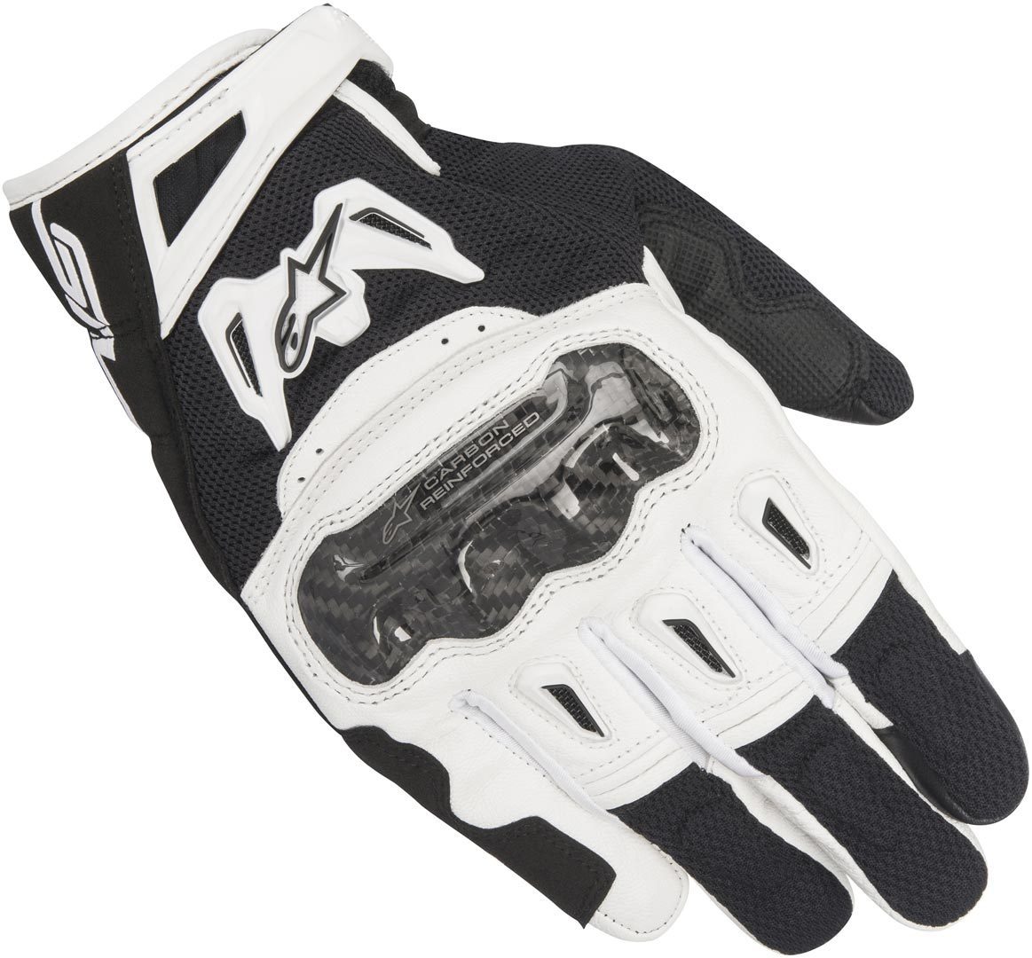перчатки alpinestars smx 2 air carbon v2 черный белый Перчатки Alpinestars SMX-2 Air Carbon V2, черный/белый