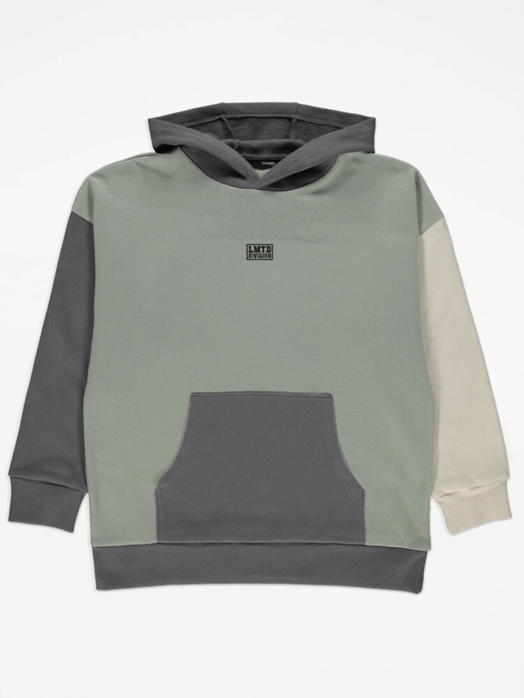

Худи с надписью Khaki Color Block Limited Division George., хаки