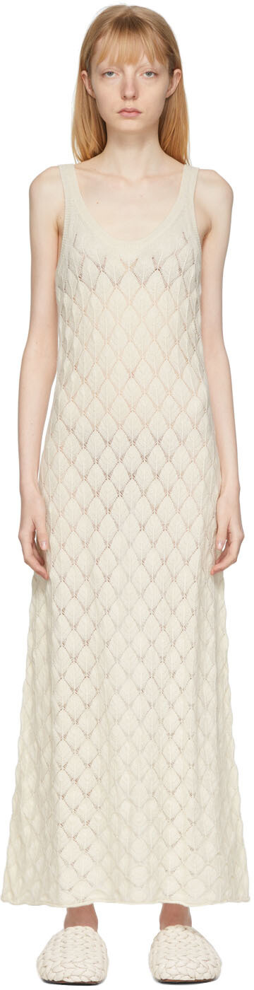 

Бежевое вязаное платье без рукавов Chloé