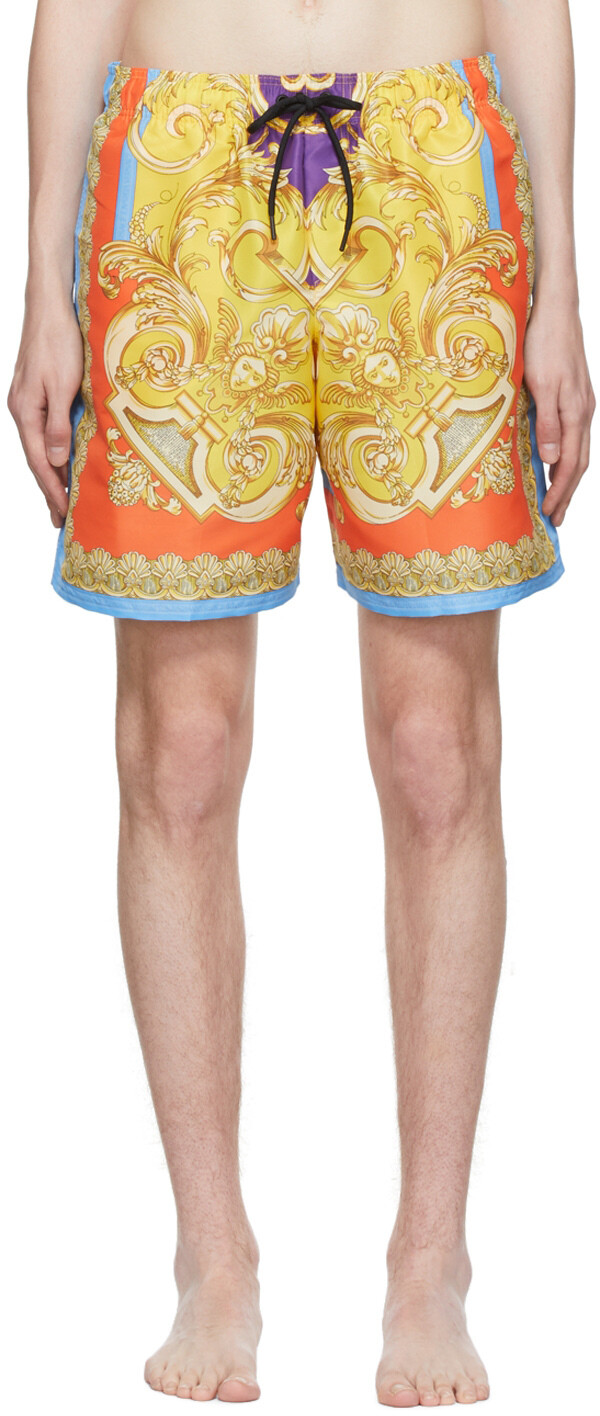 

Золотые плавательные шорты Barocco Versace Underwear