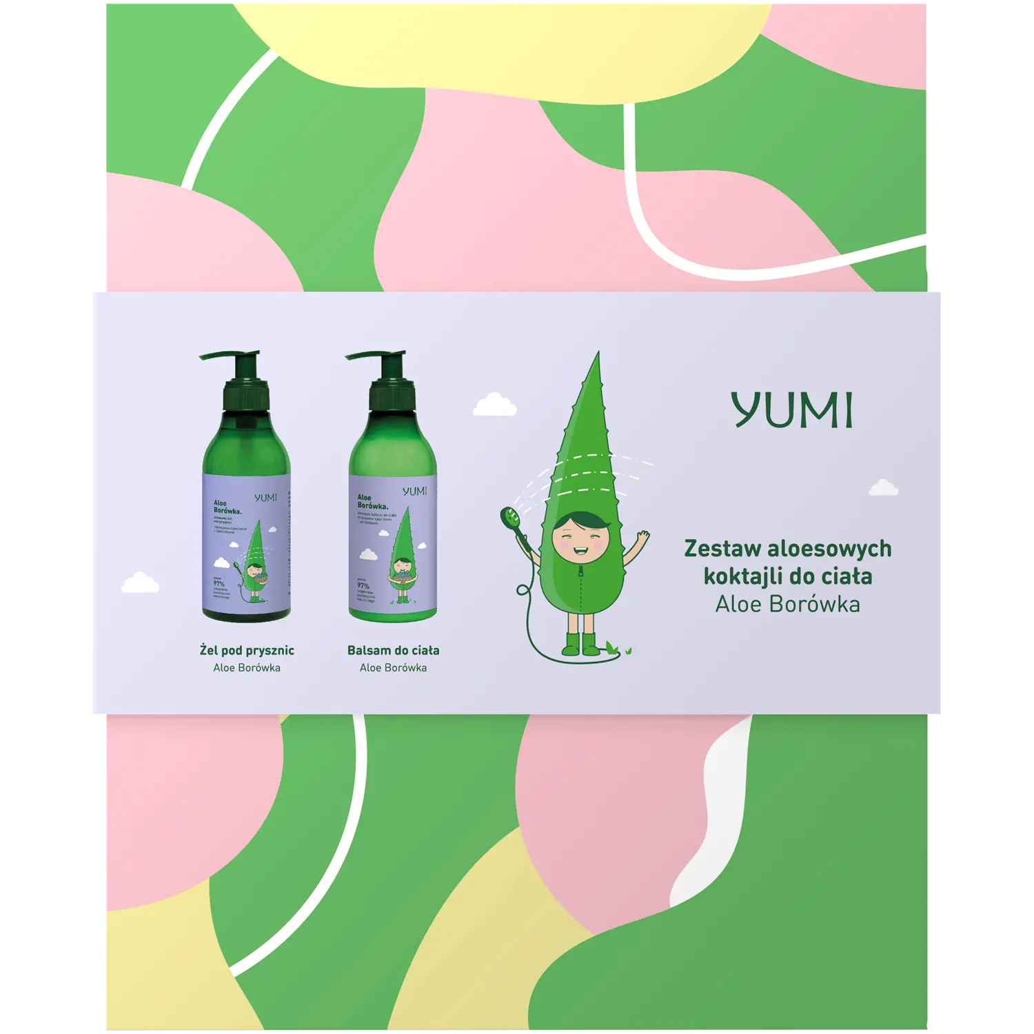 

Yumi Aloes-Borówka набор: гель для душа, 400 мл + лосьон для тела, 300 мл