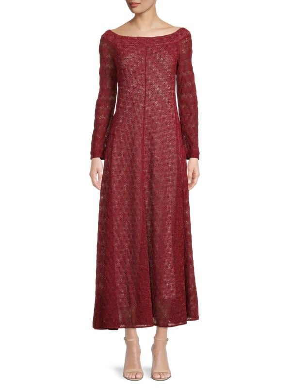 

Платье трапециевидной формы Missoni из эластичного шелк, красный