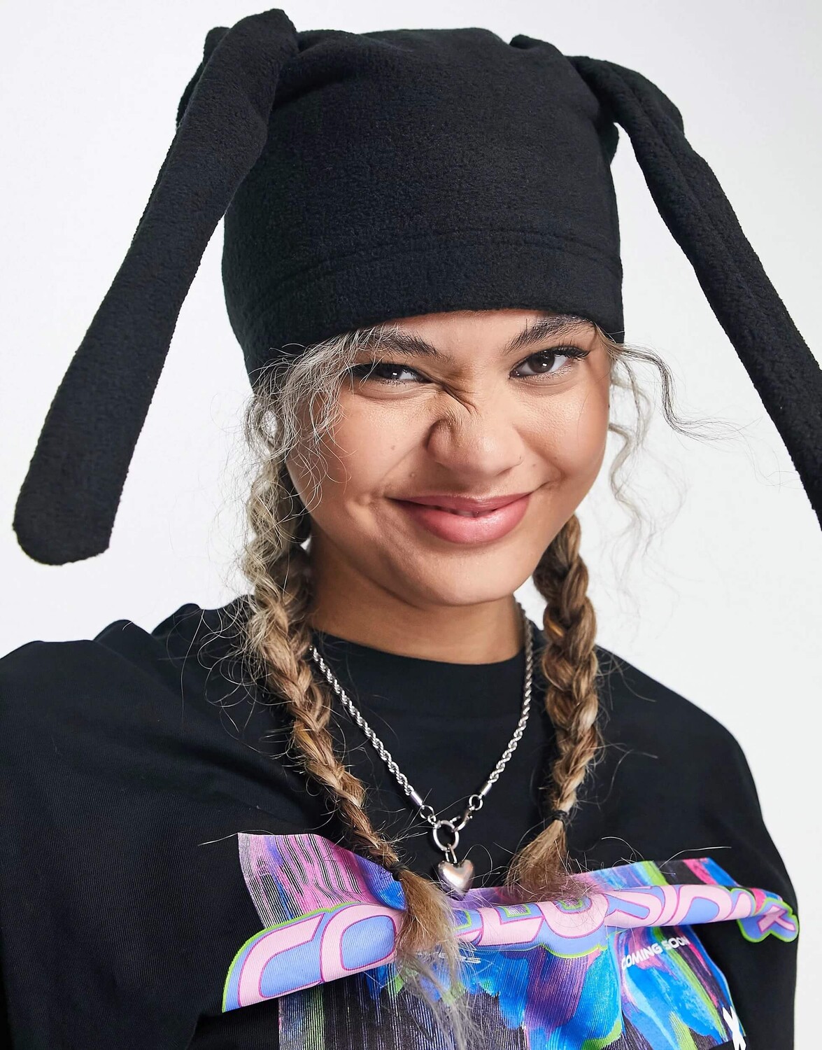 

Шапка-бини Collusion Novelty Festival With Sock Ears Unisex, черный