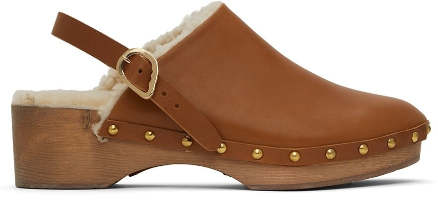 

Коричневые классические закрытые сабо Ancient Greek Sandals