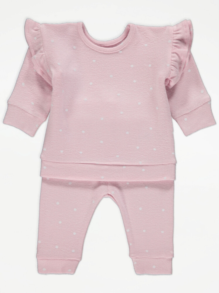 

Комплект из мягкого вязаного джемпера и брюк Pink Spot George., розовый