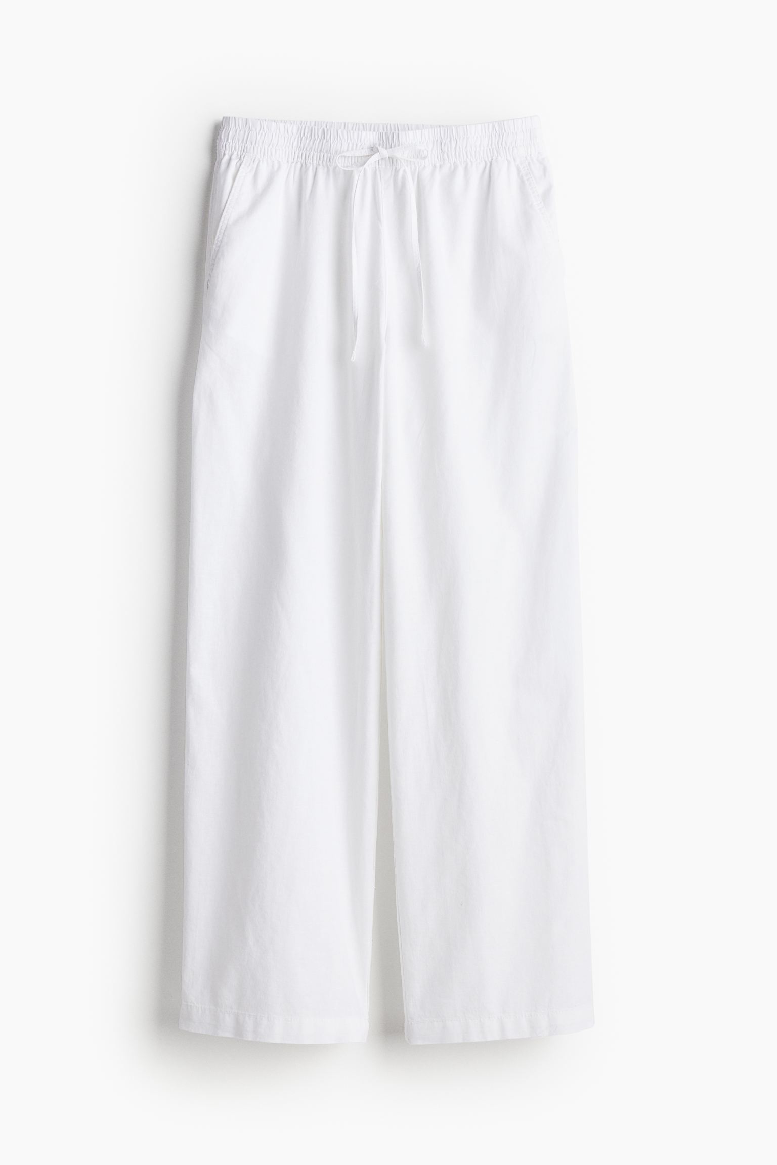 Брюки H&M Linen-blend, белый