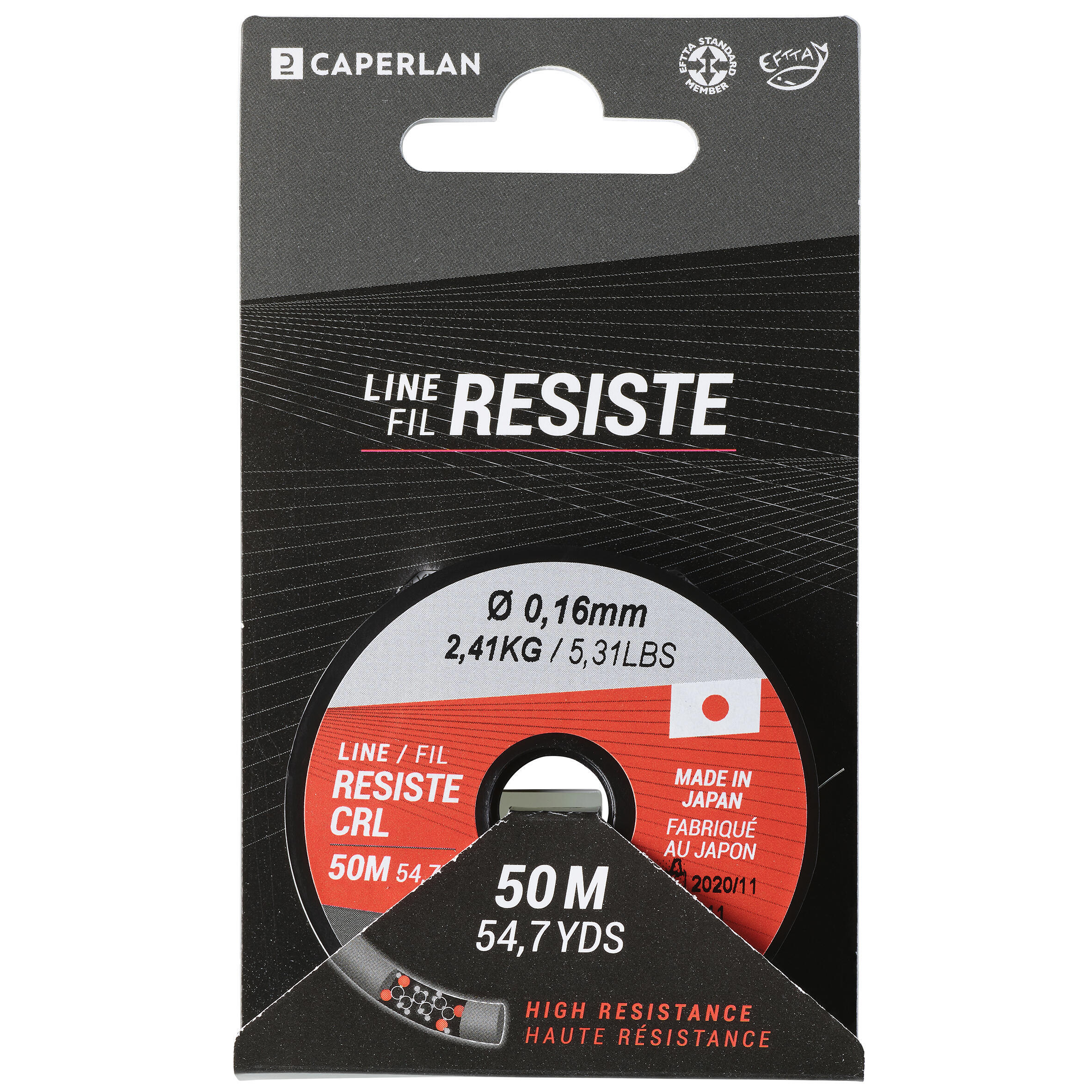 Основная леска Line Resist CRL 50 M 0,16 мм CAPERLAN