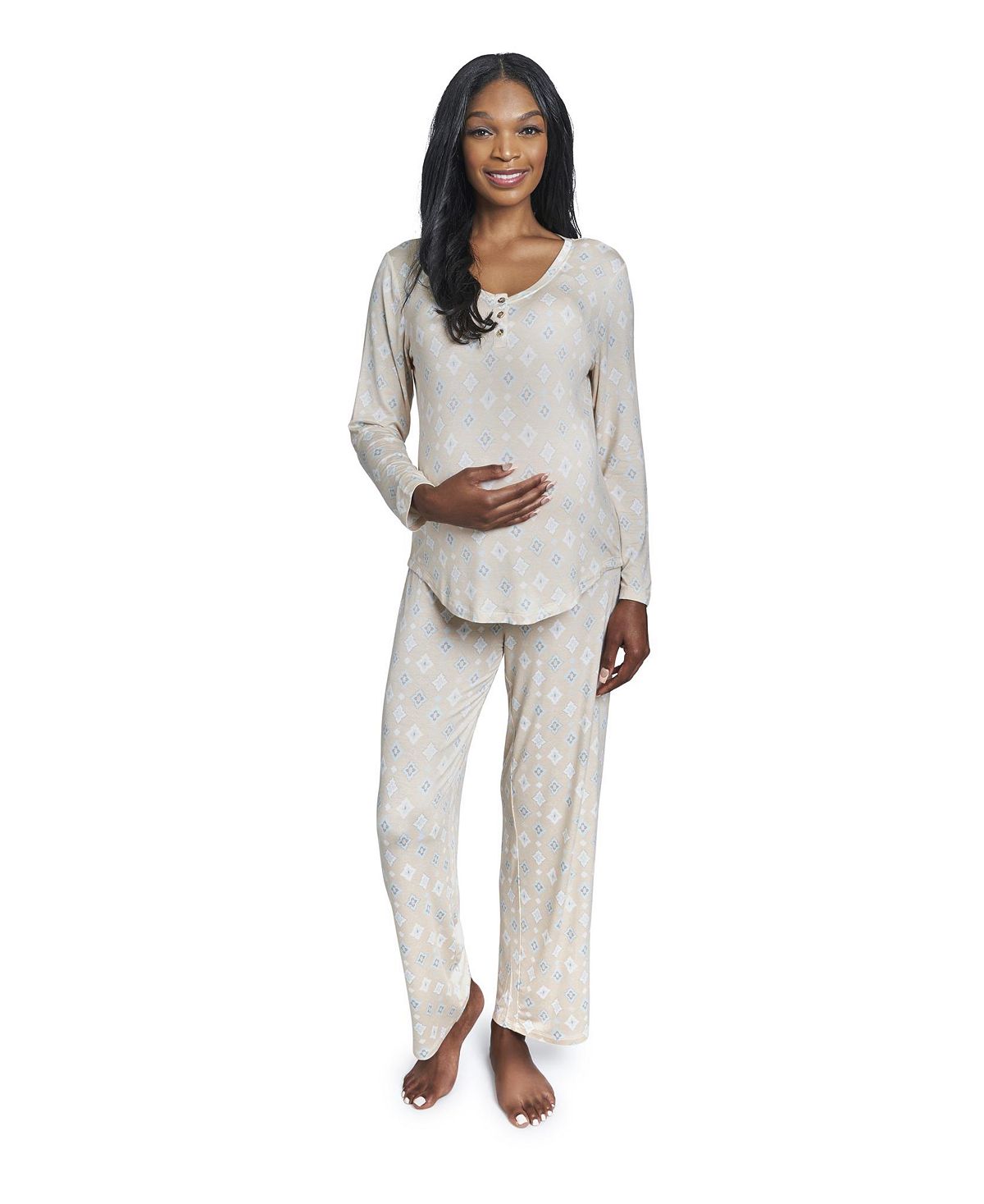 Женский пижамный комплект laina top & pants для беременных и кормящих мам Everly Grey
