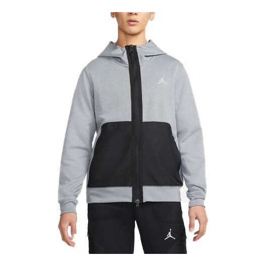 

Толстовка Men's Jordan Contrasting Colors Pocket Sports Hooded Cardigan Gray, Серый