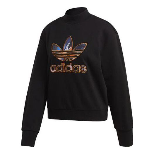 Толстовка Adidas originals Sweater Cny logo Printing Casual Sports Black, Черный