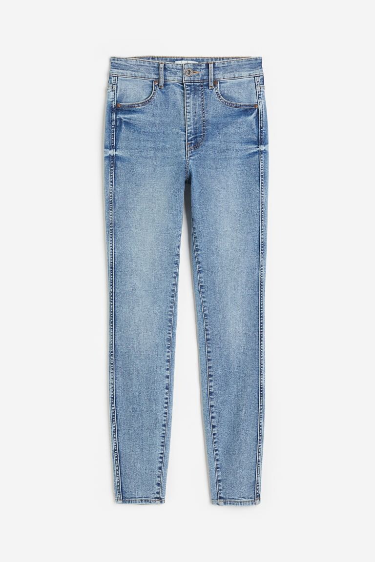 

Джинсы скинни с высокой щиколоткой H&M, синий деним