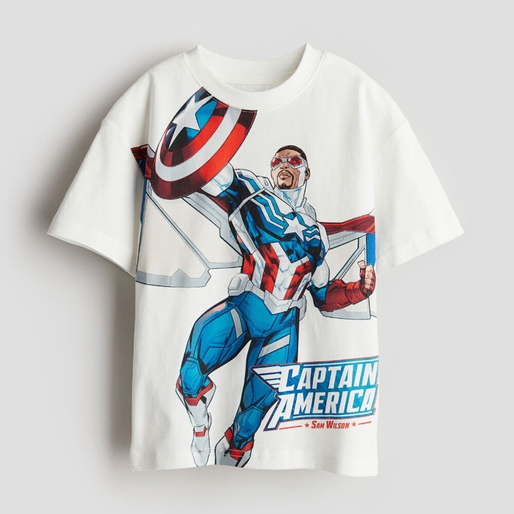 

Футболка H&M Kids Printed Captain America, белый