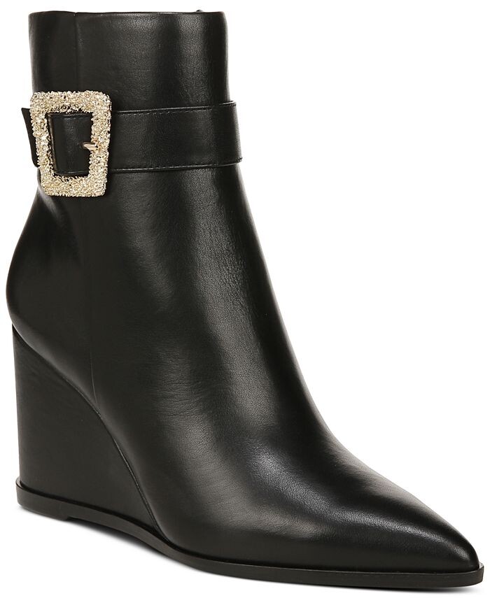 

Женские ботильоны на танкетке с пряжками Weslie Sam Edelman, черный