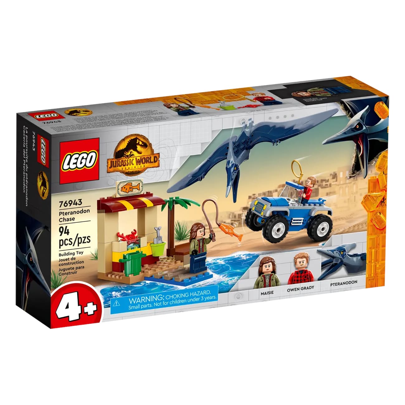 Конструктор LEGO Jurassic World Pteranodon Chase 76943, 94 детали lego jurassic world погоня за птеранодоном 76943