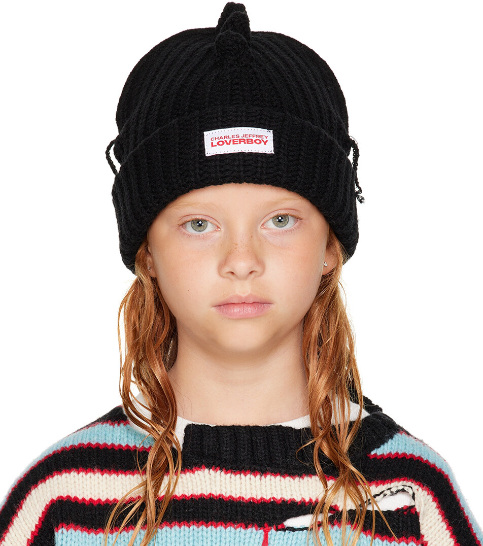 

SSENSE Exclusive Kids Черная шапка с массивными шипами Charles Jeffrey Loverboy