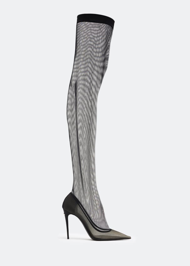 

Ботинки DOLCE&GABBANA Lollo thigh-high boots, черный