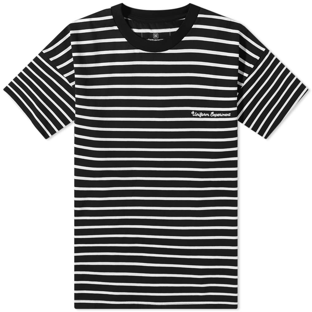 

Футболка Uniform Experiment Embroidery Logo Stripe Tee, Серый