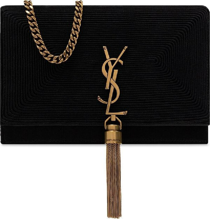 

Сумка-клатч Saint Laurent Kate Chain, черный/золотой
