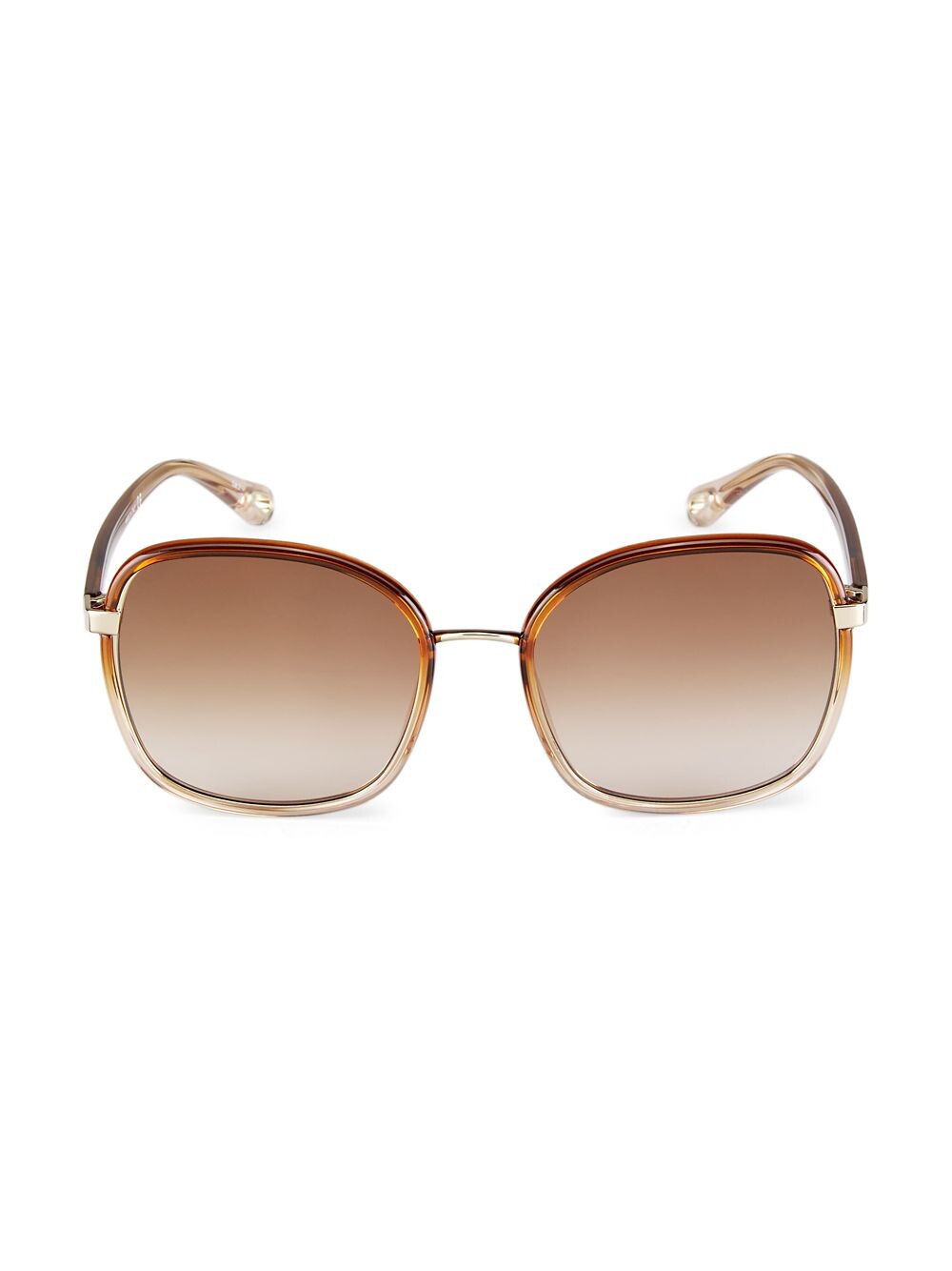 

Солнцезащитные очки Franky 56MM Square Bio Injection Chloé, коричневый