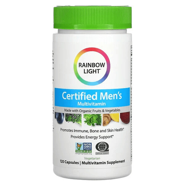 

Сертифицированные мультивитамины для мужчин, 120 капсул, Rainbow Light