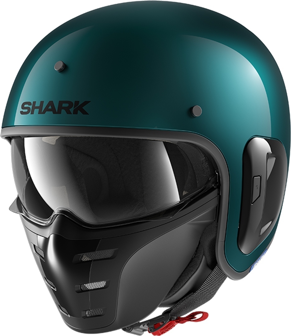 Шлем Shark S-Drak 2 Blank с логотипом, бирюзовый шлем street drak blank jet shark светло серый