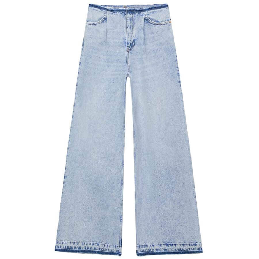 

Джинсы Pull&Bear Wideleg With No Waist, синий