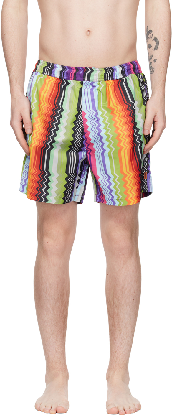 Разноцветные плавательные шорты с принтом Missoni