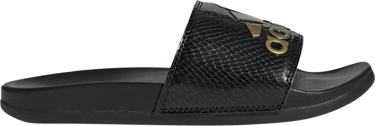 

Сандалии Adidas Wmns Adilette Comfort Slide 'Black Gold Metallic', черный
