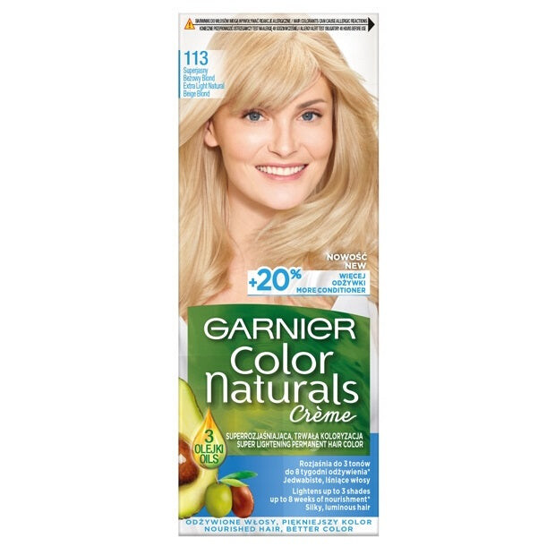 

Garnier Крем-краска для волос Color Naturals Creme 113 Супер Светлый Бежевый Блонд