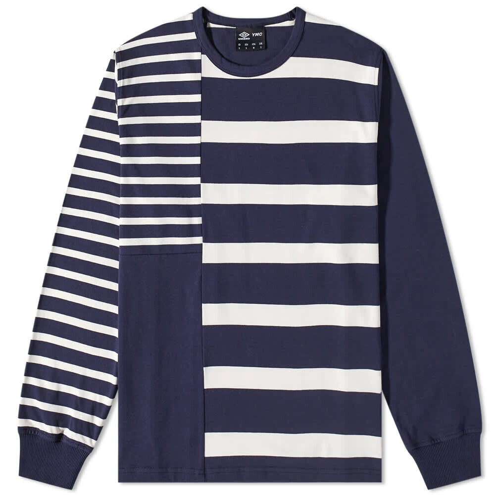 

Футболка YMC x Umbro Long Sleeve 60's Patchwork Tee, Серый