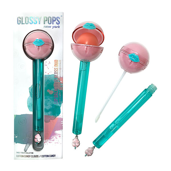 цена Glossy Pops Sweet Treats Бальзам для губ и блеск для губ Cotton Candy Clouds, 1 шт.