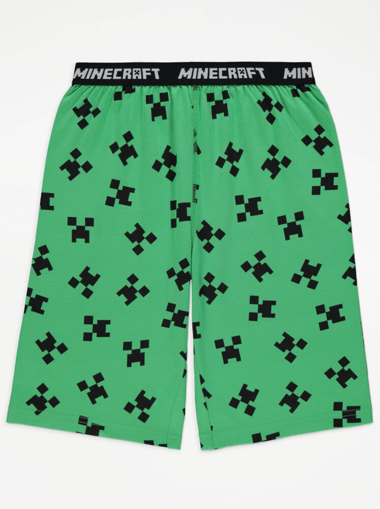 

Зеленые пижамные шорты Minecraft George., зеленый