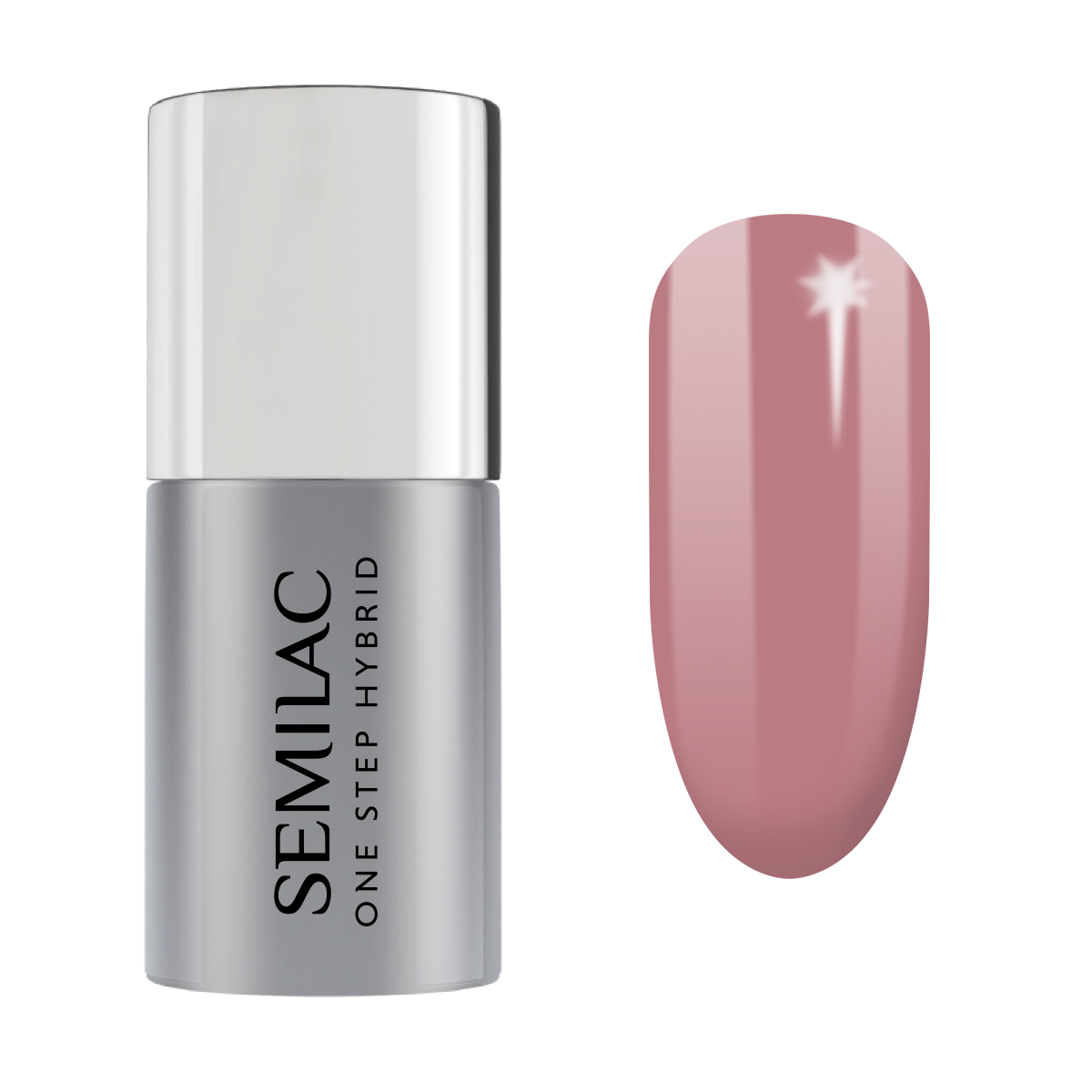 Semilac One Step Hybrid гибридный лак для ногтей, S240 Peach Beige