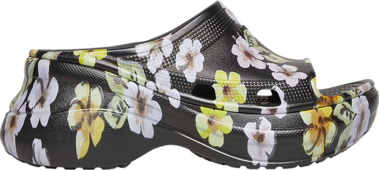 Сандалии Crocs x Balenciaga Wmns Pool Slide Sandal Floral, серый